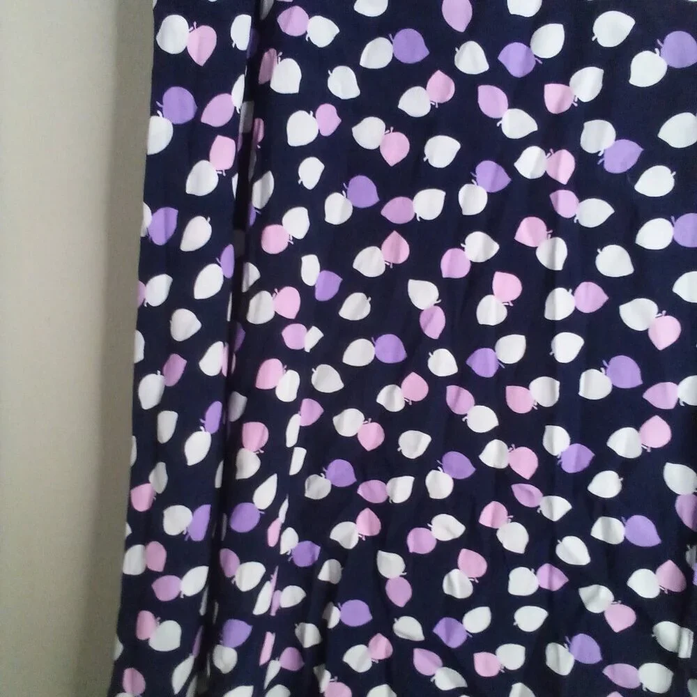 Talbots Skirt Women 16P 16 Petite Wrap Look Side Zip Pattern Blue Pink Purple